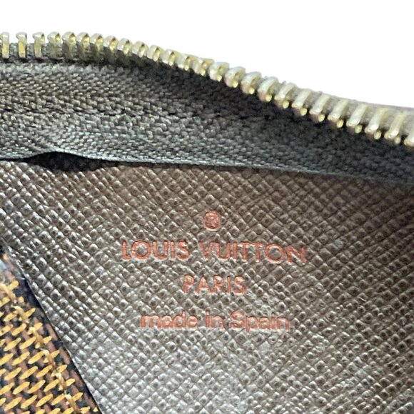 Auth LOUIS VUITTON Pochette Cle N62658 Ebene Damier - Picture 9 of 12